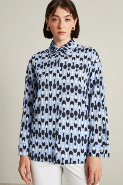 Camicia a fantasia - Blu Bianco