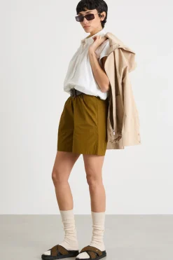 Camicia ampia con motivo arricciato - Bianco