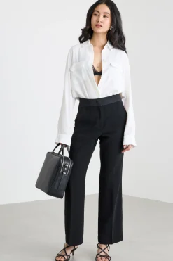 Camicia ampia con tasche - Bianco