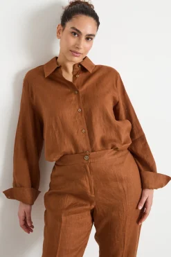 Camicia ampia - Marrone
