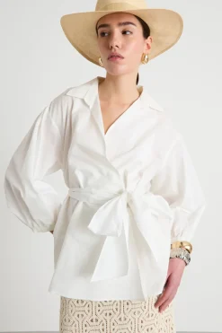 Camicia a portafoglio - Bianco