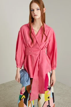 Camicia a portafoglio - Fucsia