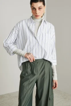 Camicia a righe - Bianco Azzurro