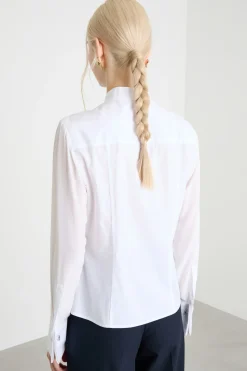Camicia bimateriale - Bianco