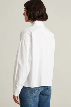 Camicia boxy asimmetrica - Bianco
