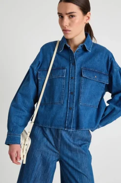 Camicia boxy - Blu