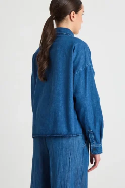 Camicia boxy - Blu