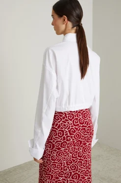Camicia boxy con coulisse - Bianco