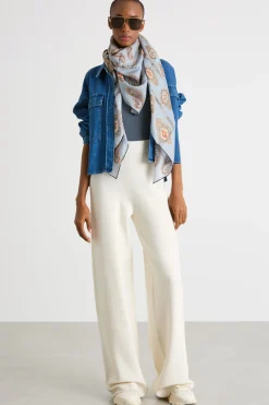 Camicia boxy con fondo asimmetrico - Azzurro