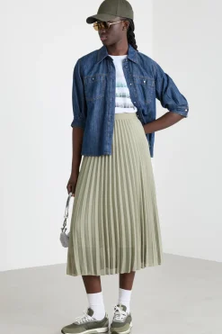 Camicia boxy con tasche - Blu