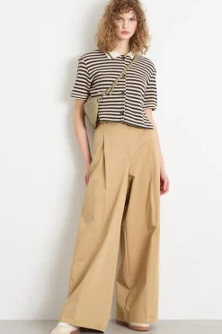 Camicia boxy in jersey - Marrone Beige