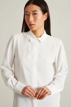 Camicia con accessorio a fiore - Bianco