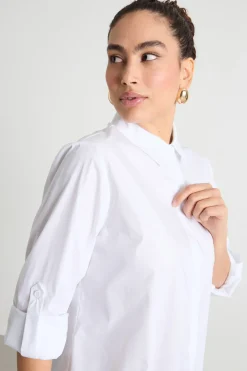 Camicia con alamari - Bianco
