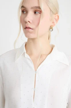 Camicia con arricciature - Bianco
