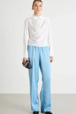 Camicia con drappeggio - Bianco
