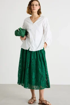Camicia con maniche arricciate - Bianco
