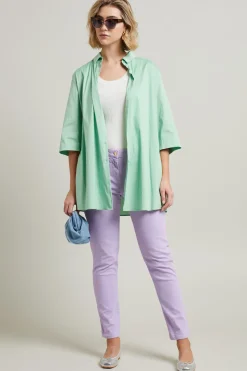 Camicia con maniche a tre quarti - Verde Menta
