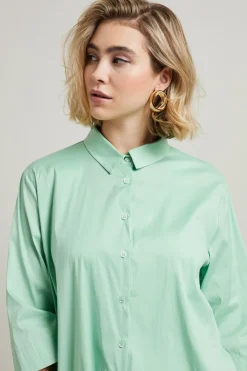 Camicia con maniche a tre quarti - Verde Menta