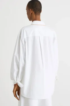 Camicia con maniche balloon - Bianco