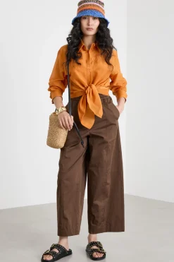 Camicia con maxi tasche - Arancione