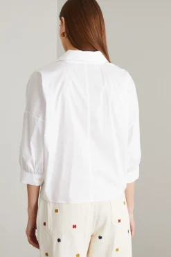 Camicia con nodo - Bianco