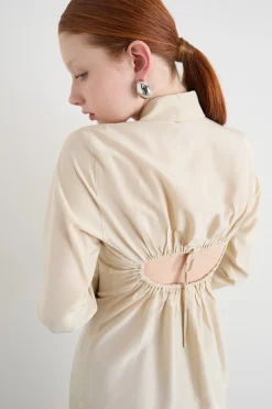 Camicia con oblò sul retro - Avorio