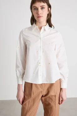 Camicia con paillettes - Bianco