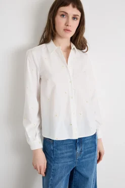 Camicia con paillettes - Bianco