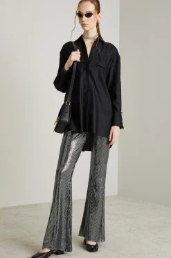Camicia con papillon - Nero