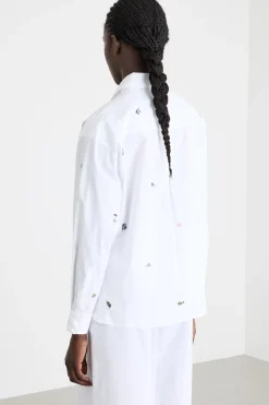 Camicia con ricami - Bianco