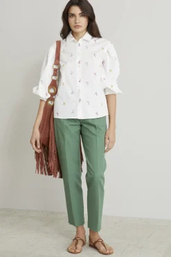 Camicia con ricami - Bianco