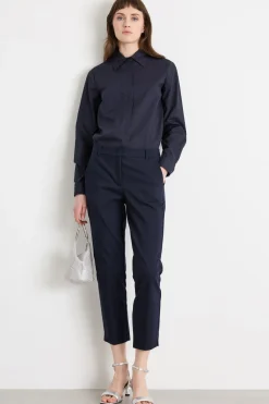 Camicia con ricami - Blu
