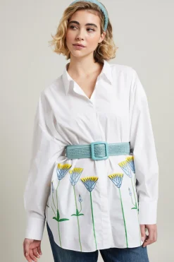 Camicia con ricamo - Bianco