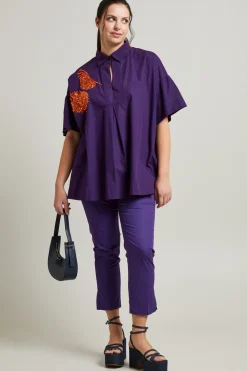 Camicia con ricamo - Viola