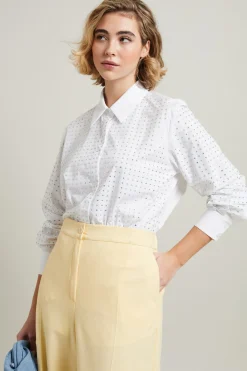 Camicia con strass - Bianco