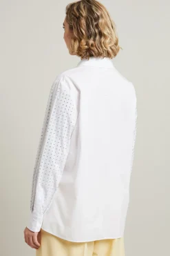 Camicia con strass - Bianco