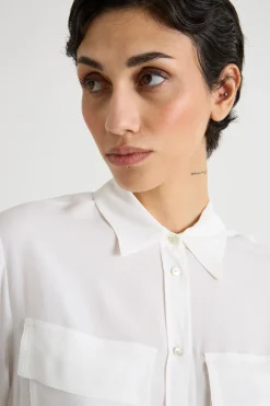 Camicia con tasche - Bianco