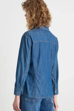 Camicia con tasche - Blu