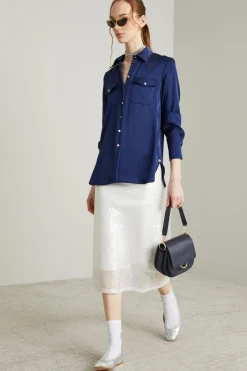 Camicia con tasche - Blu
