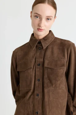 Camicia con tasche - Marrone