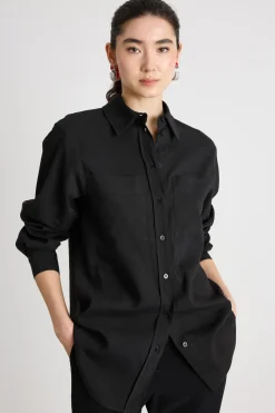 Camicia con tasche - Nero