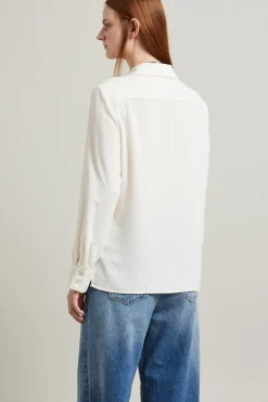 Camicia con taschini al petto - Avorio