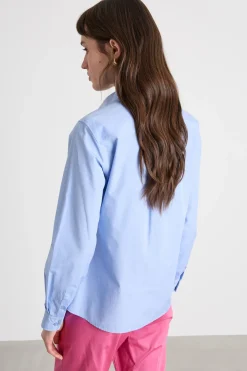 Camicia con taschino - Azzurro