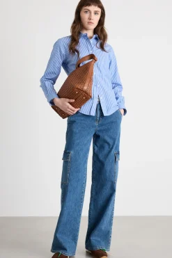 Camicia con taschino - Azzurro Bianco