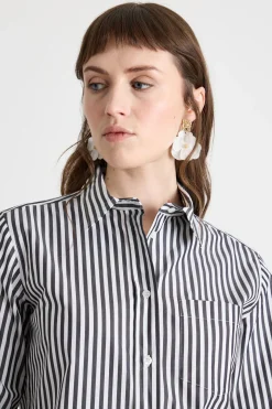 Camicia con taschino - Nero Bianco