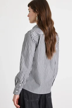Camicia con taschino - Nero Bianco