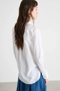 Camicia con taschino ricamato - Bianco
