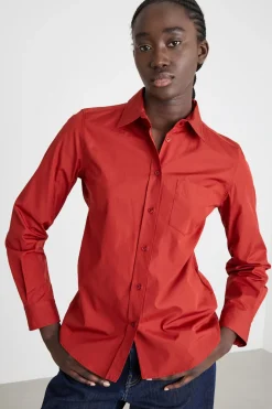 Camicia con taschino - Rosso