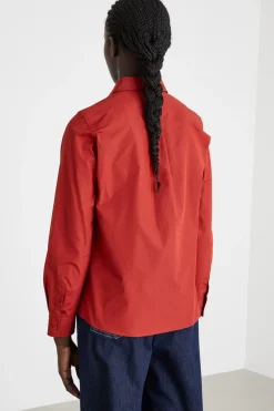 Camicia con taschino - Rosso