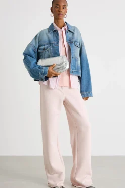 Camicia dritta in popeline - Rosa
